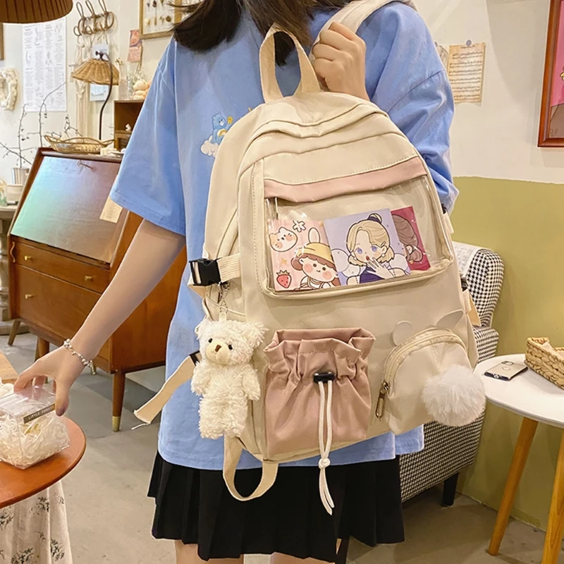 Фото Женский рюкзак с объемным рисунком школьные ранцы сумка для девочек-подростков