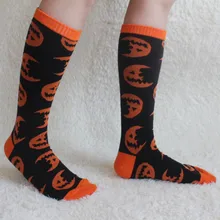 Mulheres Harajuku Padrão de Impressão Meias De Algodão Longos Dos Homens Da Novidade do Dia Das Bruxas Abóbora Feliz Algodão Colorido Socs 2019 Streetwear(China)