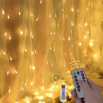 LED Curtain Lights USB Power Colorful Fairy Lights with Remote Timer Waterproof Indoor String Lights Party Christmas Decoration
LED Curtain Lights USB Power Colorful Fairy Lights with Remote Timer Waterproof Indoor String Lights Party Christmas Decoration