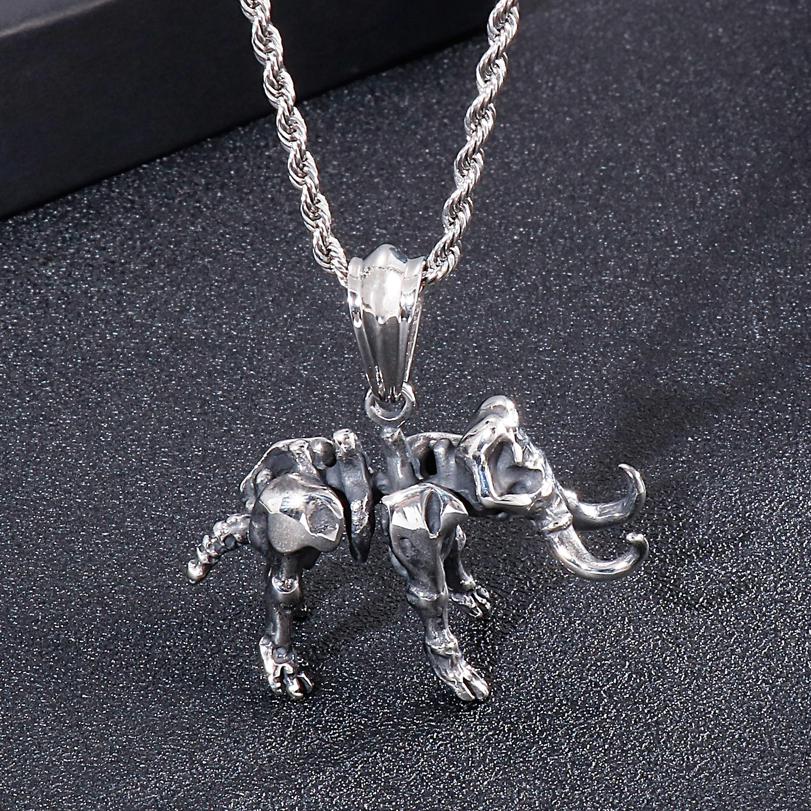 HaoYi Stainless Steel Mammoth Pendant Necklace For Men Fashion Personality Punk Rock Jewelry
HaoYi Stainless Steel Mammoth Pendant Necklace For Men Fashion Personality Punk Rock Jewelry
