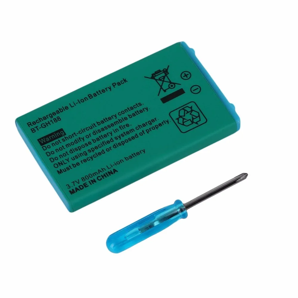 Rechargeable 800mAh Li-ion Battery for Nintendo Game Boy Advance SP Systems + Screwdriver Replaceable Battery For GBA SP
Rechargeable 800mAh Li-ion Battery for Nintendo Game Boy Advance SP Systems + Screwdriver Replaceable Battery For GBA SP