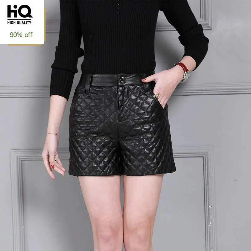 British Plaid Womens Winter Genuine Leather Shorts High Waist Office Ladies Wide Leg Slim Fit Leather Trousers Plus Size S-4XL
British Plaid Womens Winter Genuine Leather Shorts High Waist Office Ladies Wide Leg Slim Fit Leather Trousers Plus Size S-4XL