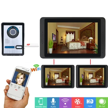 APP Control Video Intercom 7 Inch LCD Wifi Wireless Video Door Phone Doorbell Visual Intercom Camera KIT(1 WiFI 2 Wired Monitor)
APP Control Video Intercom 7 Inch LCD Wifi Wireless Video Door Phone Doorbell Visual Intercom Camera KIT(1 WiFI 2 Wired Monitor)