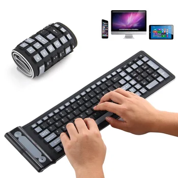 ET Portable 2.4G Wireless Soft Silicone Mini Keyboard with USB Receiver for Laptop Tablet Computer
ET Portable 2.4G Wireless Soft Silicone Mini Keyboard with USB Receiver for Laptop Tablet Computer