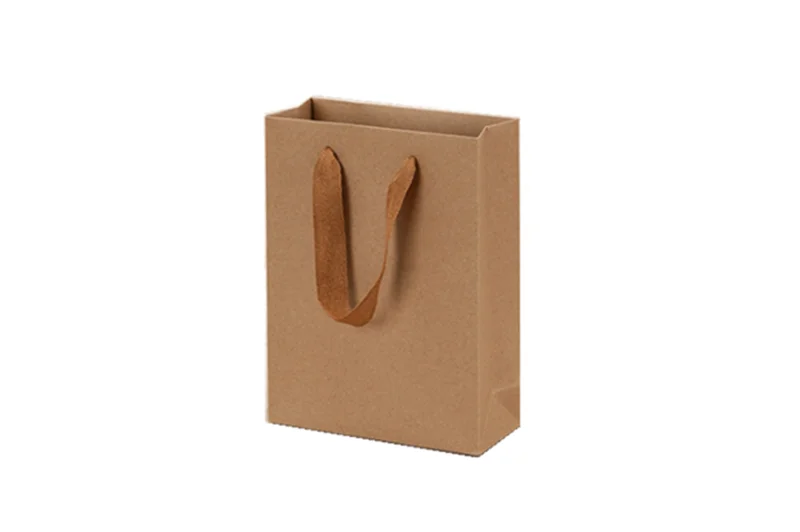 10pcs gift kraft paper bag with handles for wedding party