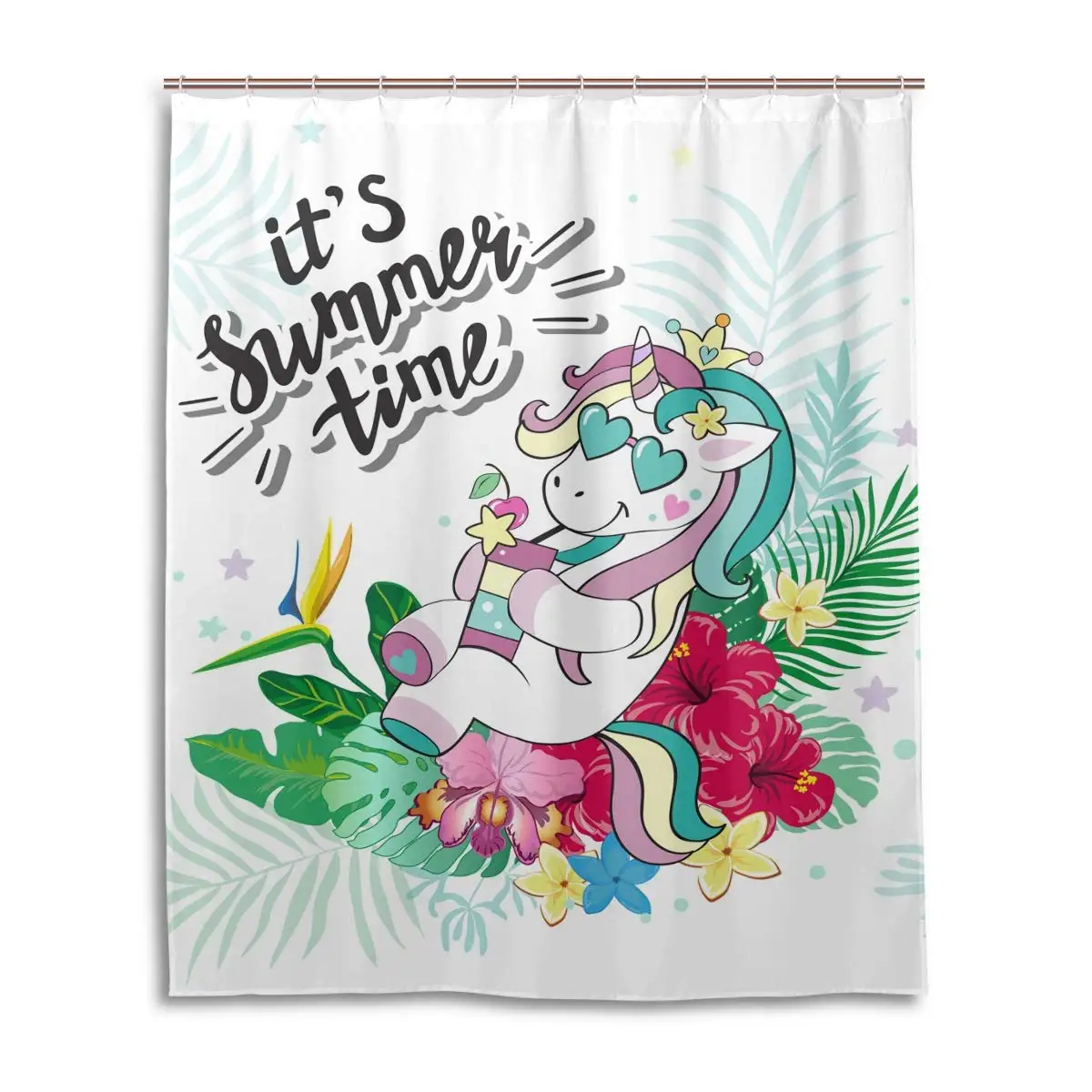 Cute Unicorn Shower Curtain for Bathroom Cartoon Pattern Polyester Waterproof Custom Bath Shower Curtain with 12 Hooks Set
Cute Unicorn Shower Curtain for Bathroom Cartoon Pattern Polyester Waterproof Custom Bath Shower Curtain with 12 Hooks Set