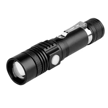 T6 Tactical LED Flashlight Telescopic Zoom 3 Modes With USB Cable
T6 Tactical LED Flashlight Telescopic Zoom 3 Modes With USB Cable