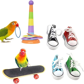 Bird Training Toys Mini Sneaker Skateboard Intelligence Training Rings Toy Parrot Foot Toys Bird Foraging Toys 
Bird Training Toys Mini Sneaker Skateboard Intelligence Training Rings Toy Parrot Foot Toys Bird Foraging Toys