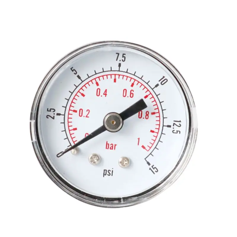 

Pressure Gauge 40mm 1/8 BSPT Rear Back 15-300 PSI & Bar for Air Gas Wate Fuel