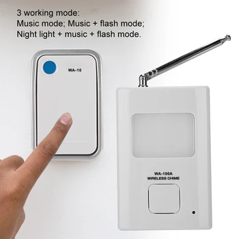 3 working mode Homesafe Electronic Wired Button Wireless Door Bell Alarm Home Security 256 kinds of code adjustable