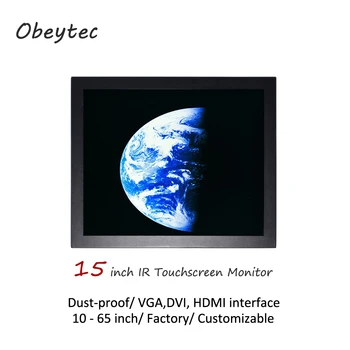 Obeytec 15inch IR touch monitor, dust proof lcd display, 1024*768, 250cd/m2, view area 304.128(H)×228.096(V)mm, VGA/DVI/HDMI 
Obeytec 15inch IR touch monitor, dust proof lcd display, 1024*768, 250cd/m2, view area 304.128(H)×228.096(V)mm, VGA/DVI/HDMI
