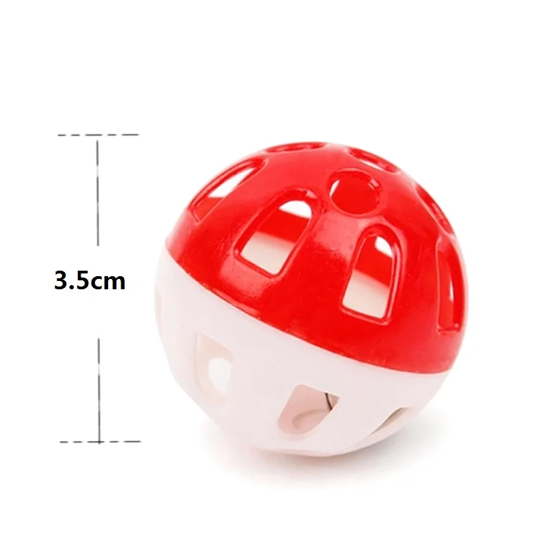 Funny Toys for Cats Ball with Bell Ring Playing Chew Rattle Scratch Plastic Ball Interactive Cat Training Toys Pet Cat Supply