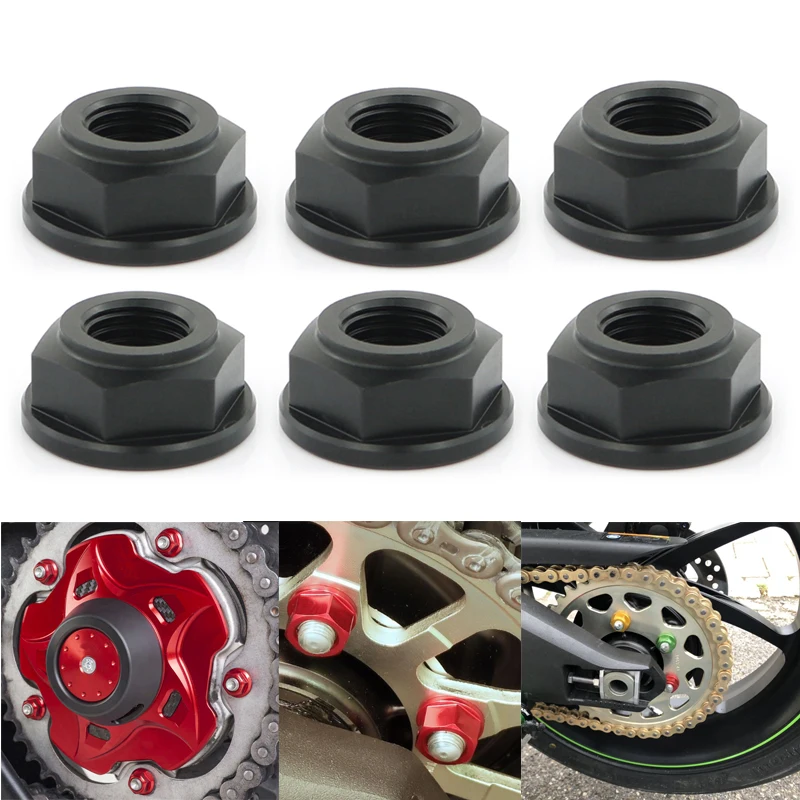 M10*1.25 6 Pcs Rear Sprocket Nuts Wheel Axle Nut Motorcycle Aluminum For Ducati ST2 ST3 ST4 Supersport 750S 800S 900S 1000S
M10*1.25 6 Pcs Rear Sprocket Nuts Wheel Axle Nut Motorcycle Aluminum For Ducati ST2 ST3 ST4 Supersport 750S 800S 900S 1000S