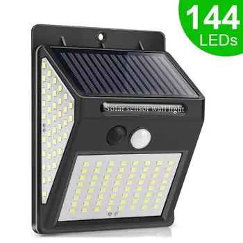 

Luz Solar LED, lmpara Solar para exteriores, Sensor de movimiento PIR, luz de pared, impermeable, Solar