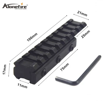 ALONEFIRE M55 Hunting Dovetail Extension 11mm to 20mm Weaver Rail Adapter Mount Airsoft Rifle Shot gun Conversion bracket
ALONEFIRE M55 Hunting Dovetail Extension 11mm to 20mm Weaver Rail Adapter Mount Airsoft Rifle Shot gun Conversion bracket
