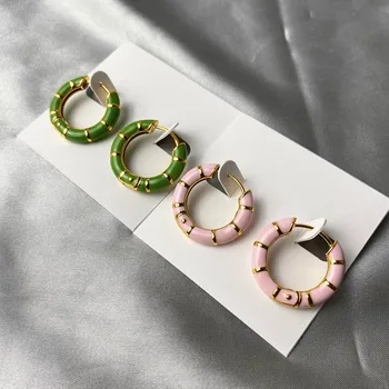2020 New Korean Enamel Colored Glaze Ear Stud round Flat Needle Ear Stud earrings
2020 New Korean Enamel Colored Glaze Ear Stud round Flat Needle Ear Stud earrings