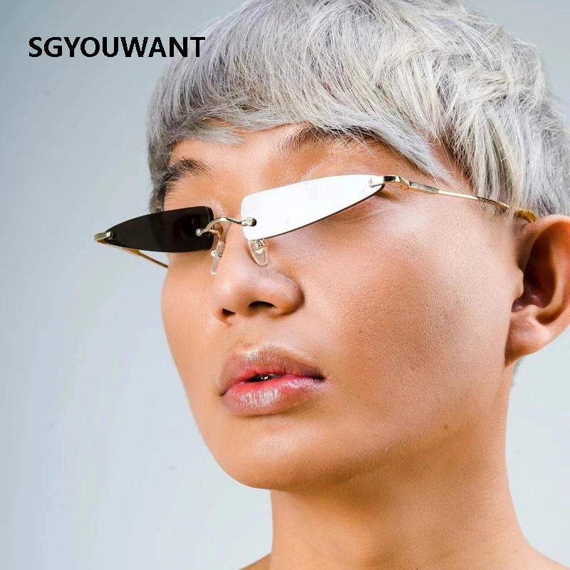 SGYOUWANT 2021 Fashion Small Rimless Triangle Sunglasses Women Brand Designer Candy Color Cat Eye Glasses Men Metal Punk Shades
SGYOUWANT 2021 Fashion Small Rimless Triangle Sunglasses Women Brand Designer Candy Color Cat Eye Glasses Men Metal Punk Shades