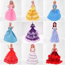 

Fits Barbies Doll Princess Dress Wedding Bride Marriage Dresses For Barbies Doll House Accessories For Dolls,Free Shipping
