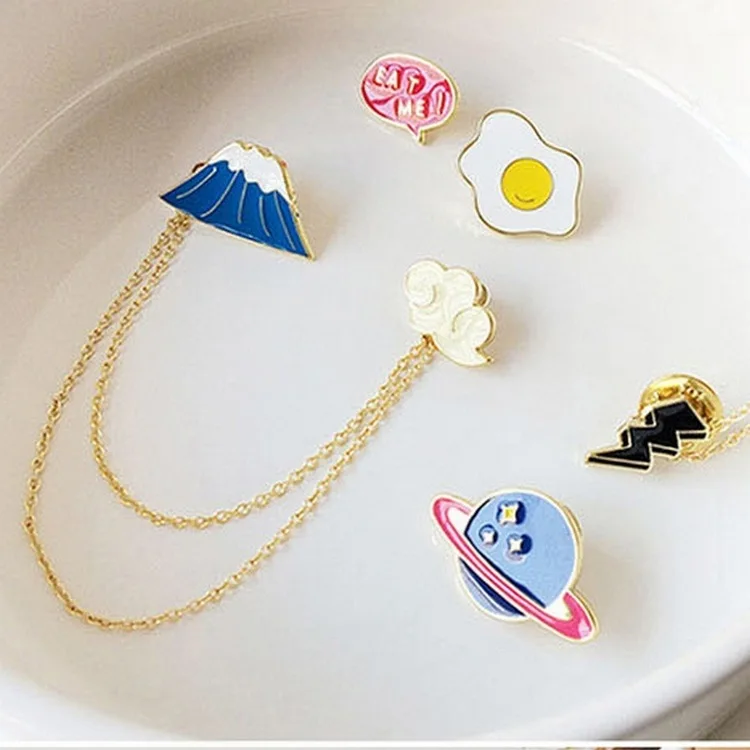 Korean-style Accessories Lively Cute Mt. Fuji Planet Fried Egg Lucky Cat Cloud Collar Pin Brooch
Korean-style Accessories Lively Cute Mt. Fuji Planet Fried Egg Lucky Cat Cloud Collar Pin Brooch