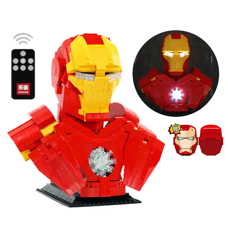 LZ19303 1450pcs Marvel Avengers Iron Man Bust With Light Collection Model Funny Toys Building Blocks Bricks For Kids
LZ19303 1450pcs Marvel Avengers Iron Man Bust With Light Collection Model Funny Toys Building Blocks Bricks For Kids