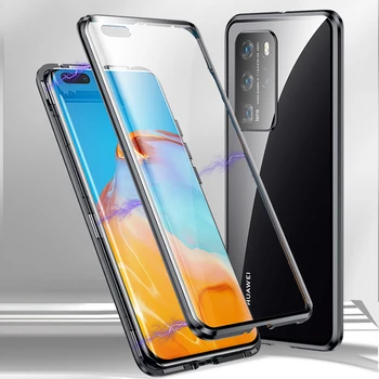 Huawei P40 Pro Phone Case Magnetic Adsorption Metal Cover For Huawei P40 P40 Pro Double-Side Tempered Glass Lens Protection Case
Huawei P40 Pro Phone Case Magnetic Adsorption Metal Cover For Huawei P40 P40 Pro Double-Side Tempered Glass Lens Protection Case