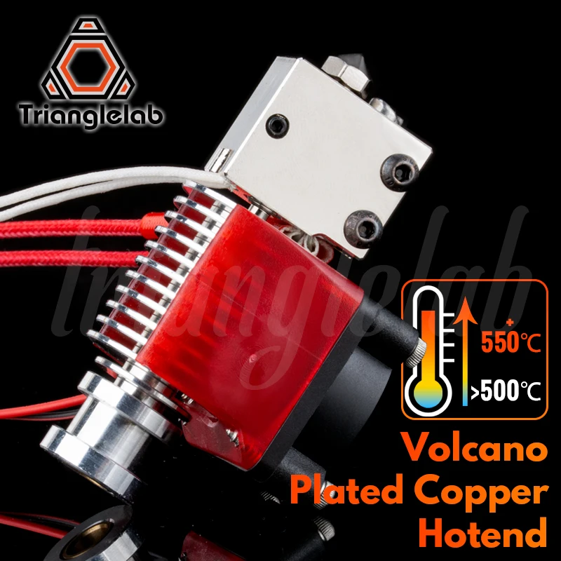 Trianglelab Volcano Plated Copper Hotend High Temperature Nozzle Heat Block Heat Break Heatsink For PETG PEEK PEI Carbon Fiber
Trianglelab Volcano Plated Copper Hotend High Temperature Nozzle Heat Block Heat Break Heatsink For PETG PEEK PEI Carbon Fiber