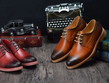 Varved Leather Shoes Wear Leather Shoes Men's Work Wear Wedding Shoes Cowhide Men's Round Toe Retro of Formal Genuine Leather
Varved Leather Shoes Wear Leather Shoes Men's Work Wear Wedding Shoes Cowhide Men's Round Toe Retro of Formal Genuine Leather
