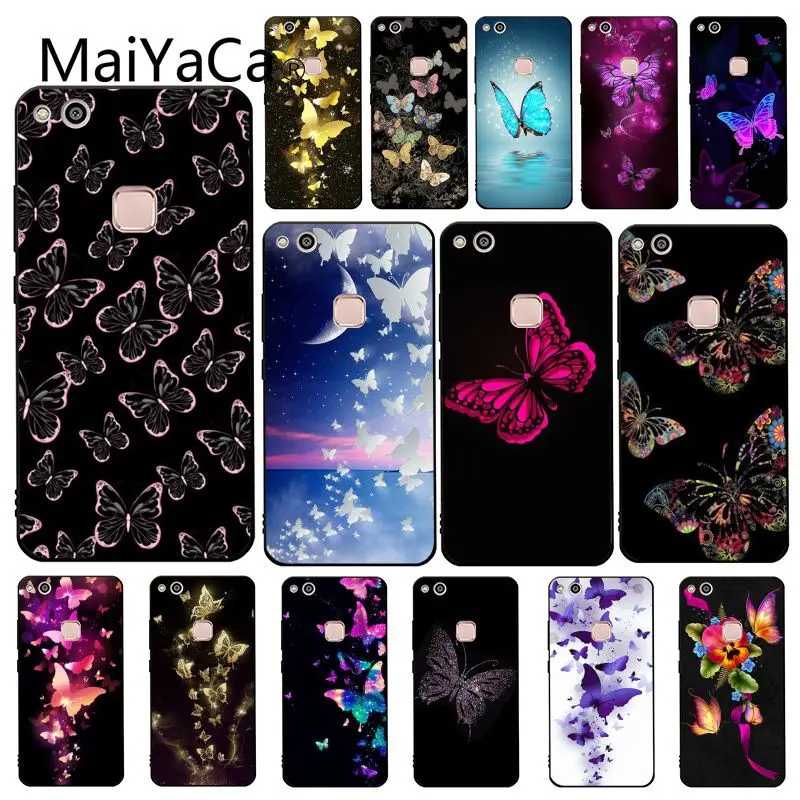 Красивый чехол Maiyaca для телефона с бабочками и цветами Huawei Y9 Y7 Y6 II Y5 Prime 2018 2019 |