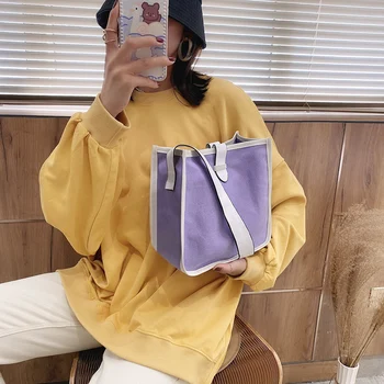 2020 Summer Fashion Women Bags Fashion Hit Color Handbag Women Canvas Totes Travel Simple Shoulder Bucket Bag
2020 Summer Fashion Women Bags Fashion Hit Color Handbag Women Canvas Totes Travel Simple Shoulder Bucket Bag