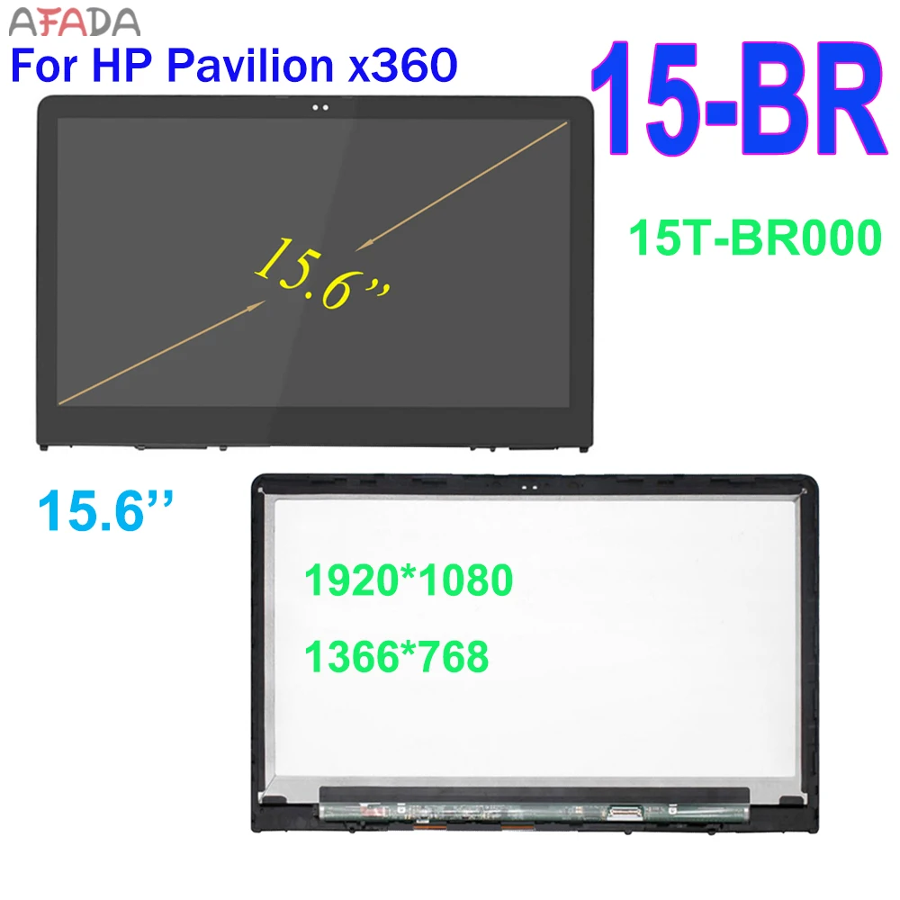 

15.6" For HP Pavilion X360 15-BR 15BR 15T-BR000 15 BR Series Touch Digitizer LCD Display Panel Assembly