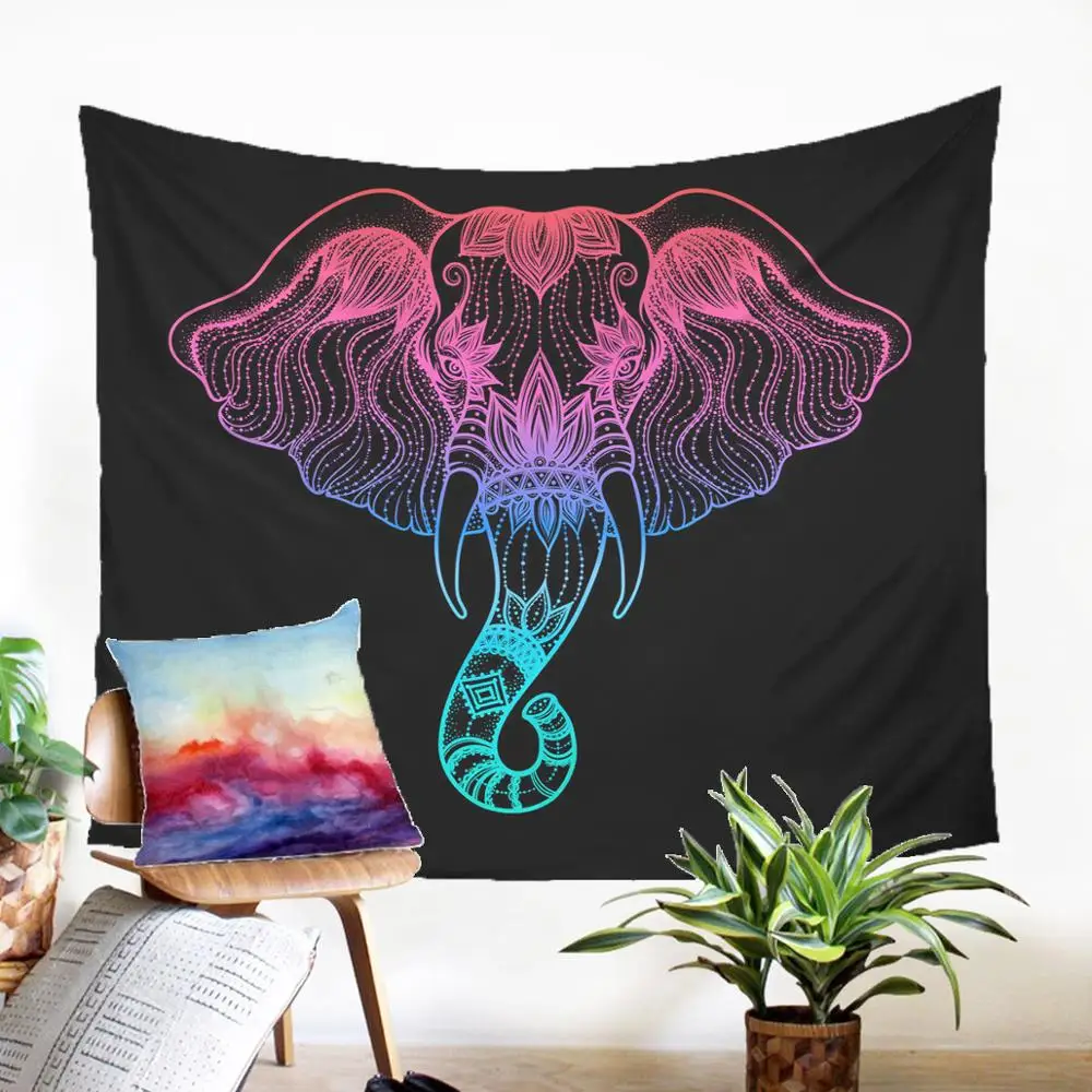Boho Style Wall Hangings High Quality Home Textiles Elephant Head Pattern Tapestry Modern Home Decoration Bohemian decor
Boho Style Wall Hangings High Quality Home Textiles Elephant Head Pattern Tapestry Modern Home Decoration Bohemian decor