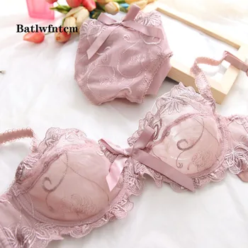 Ultra-Thin Sexy Lace Women's Underwear Bra Set Sponge-Free Style Women's Underwear Set Transparent Bra
Ultra-Thin Sexy Lace Women's Underwear Bra Set Sponge-Free Style Women's Underwear Set Transparent Bra