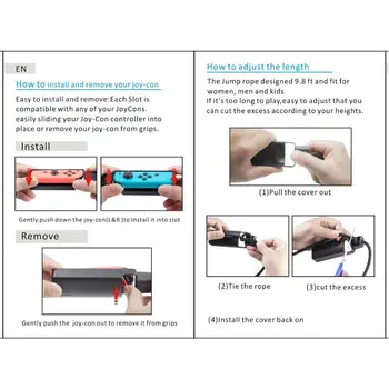 Jump Skipping Ropes Adjustable Cable for Switch Skip Rope JoyCon Controller Grips Jump Rope Challenge Game Accessories
Jump Skipping Ropes Adjustable Cable for Switch Skip Rope JoyCon Controller Grips Jump Rope Challenge Game Accessories