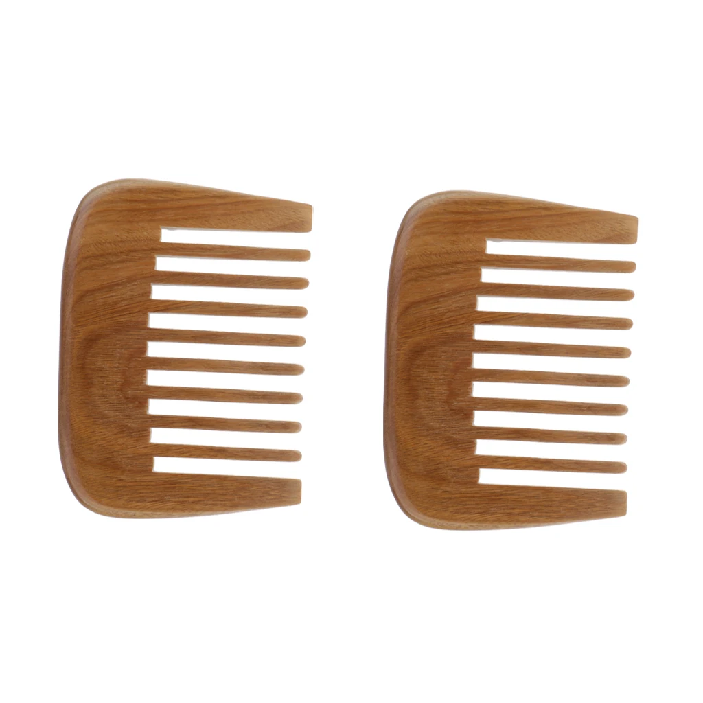 2pcs Wooden Wide Tooth Pocket Hair Beard Comb Hair Detangler Scalp Massage Comb with Green Sandalwood Scent 2pcs Wooden Wide Tooth Pocket Hair Beard Comb Hair Detangler Scalp Massage Comb with Green Sandalwood Scent