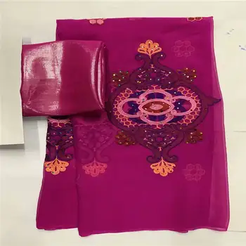 2020 New Design Soft African Silk Fabric 5 Yards +2 Yards Metal Silk Fabric For Garment Neat Embroidery On The Material!LXF88311 
2020 New Design Soft African Silk Fabric 5 Yards +2 Yards Metal Silk Fabric For Garment Neat Embroidery On The Material!LXF88311