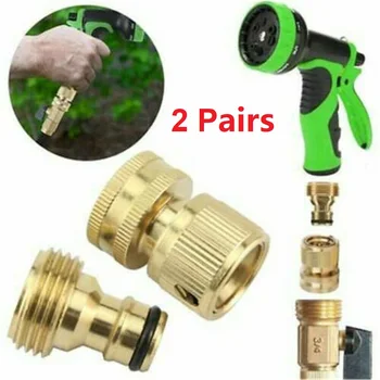3/4' Garden Hose Quick Connect Water Hose Fit Brass Female Male Connector Set Garden Hose Adapter Quick Connect Repair Tubing
3/4' Garden Hose Quick Connect Water Hose Fit Brass Female Male Connector Set Garden Hose Adapter Quick Connect Repair Tubing