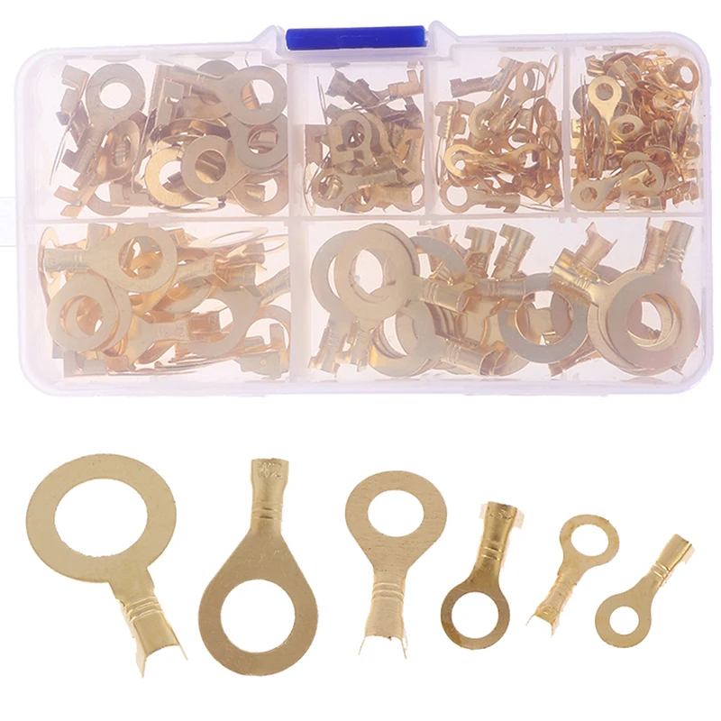 150pcs/set Ring Type Gold Terminals Golden Brass Non-insulated Crimp Terminals Connectors Cable Wire Connectors
150pcs/set Ring Type Gold Terminals Golden Brass Non-insulated Crimp Terminals Connectors Cable Wire Connectors