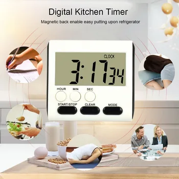 24-Hours Digital Timer Count-Up & Count Down Alarm Clock Home Cooking Tools Kitchen Gadget Multifunctional Kitchen Timer
24-Hours Digital Timer Count-Up & Count Down Alarm Clock Home Cooking Tools Kitchen Gadget Multifunctional Kitchen Timer