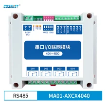 ModBus RTU Serial IO Module RS485 Interface 4DI+4DO 4 Digital Outputs CDSENET MA01-AXCX4040 Rail Installation 8~28VDC
ModBus RTU Serial IO Module RS485 Interface 4DI+4DO 4 Digital Outputs CDSENET MA01-AXCX4040 Rail Installation 8~28VDC