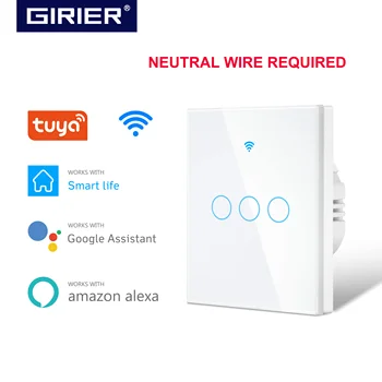 Smart Wifi Light Switch, Wall Touch Switch 100-240V Work with Alexa Google Home, Support Smart Life App 433Mhz RF Remote Control
Smart Wifi Light Switch, Wall Touch Switch 100-240V Work with Alexa Google Home, Support Smart Life App 433Mhz RF Remote Control