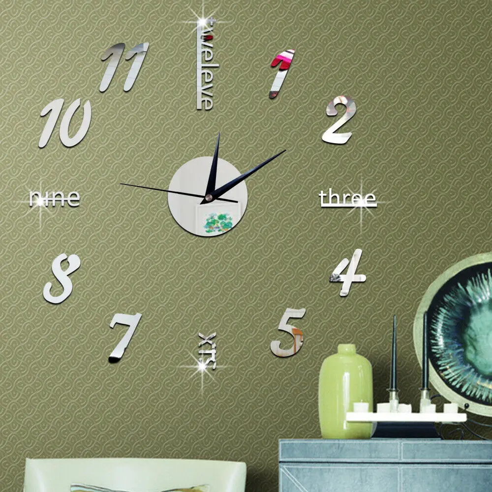 2019 New DIY Plexiglass Wall Clock Reflection 3D Big Watch Decal Roman Numeral Clock Sticker Wall Room Decor
2019 New DIY Plexiglass Wall Clock Reflection 3D Big Watch Decal Roman Numeral Clock Sticker Wall Room Decor