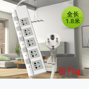 EU Plug Outlet AC Power Charger Wall Socket Plug Mains Lead Strip Adapter With 1.8M Extension Cable Independent Switch
EU Plug Outlet AC Power Charger Wall Socket Plug Mains Lead Strip Adapter With 1.8M Extension Cable Independent Switch