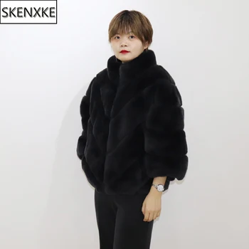 New Russian Women Fashion 100% Natural Rex Rabbit Fur Coat Female Winter Thick Warm Genuine Fur Jacket Striped Real Fur Overcoat
New Russian Women Fashion 100% Natural Rex Rabbit Fur Coat Female Winter Thick Warm Genuine Fur Jacket Striped Real Fur Overcoat