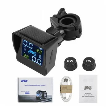 Motorcycle TPMS USB Solar Charging Motor Tire Pressure Tyre Temperature Monitoring Alarm System with 2 External Sensors
Motorcycle TPMS USB Solar Charging Motor Tire Pressure Tyre Temperature Monitoring Alarm System with 2 External Sensors