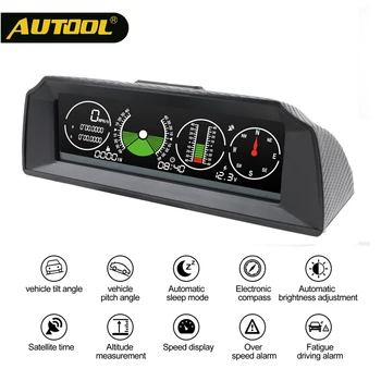 AUTOOL X90 GPS HUD Car Speed Slope Meter Inclinometer Auto 12v General Head-Up Display with Tilt Pitch Angle Protractor Latitude
AUTOOL X90 GPS HUD Car Speed Slope Meter Inclinometer Auto 12v General Head-Up Display with Tilt Pitch Angle Protractor Latitude