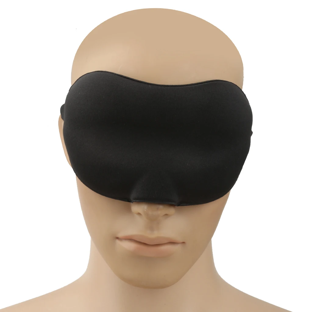 Unisex Cotton Elastic Blindfold Eye Mask Travel Sleep Aid Shade Cover Black Unisex Cotton Elastic Blindfold Eye Mask Travel Sleep Aid Shade Cover Black