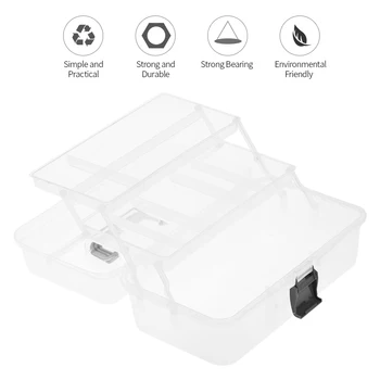 New 3 Layer Folding Plastic Storage Box Multiple Compartments Art Craft Tools Medicine Cabinet Storage Organizer Case with Two T
New 3 Layer Folding Plastic Storage Box Multiple Compartments Art Craft Tools Medicine Cabinet Storage Organizer Case with Two T