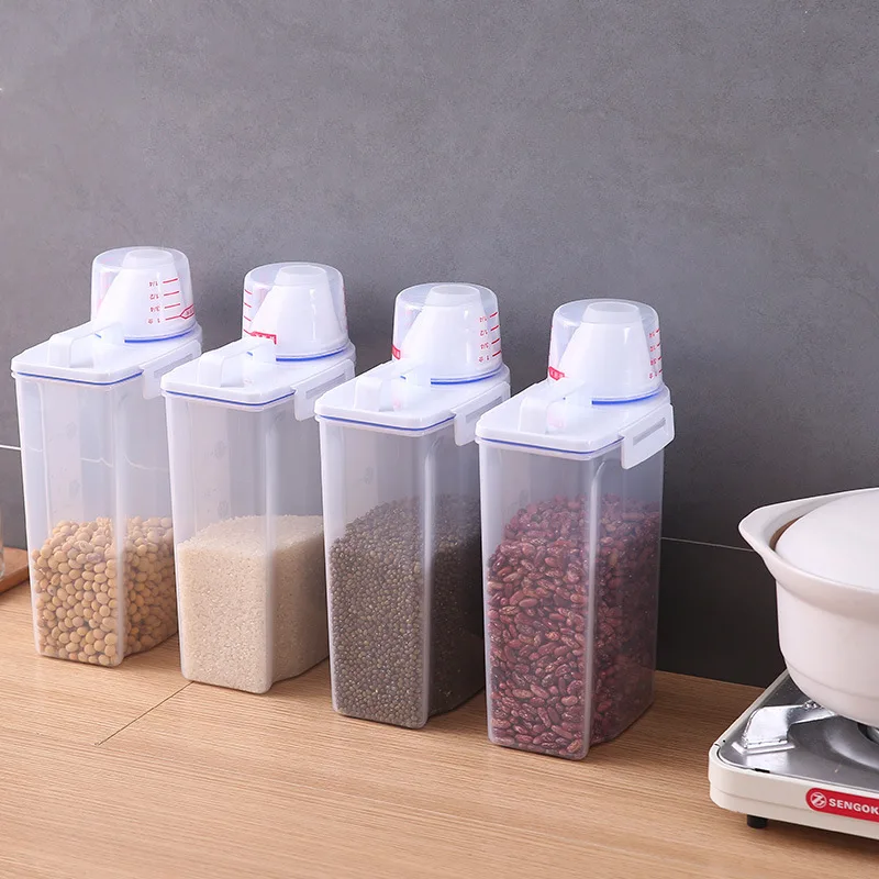 2L Food Container Box Kitchen with Lid Plastic Storage Tank Rice Storage Box Flour Grain Storage Plastic Cereal Dispenser
2L Food Container Box Kitchen with Lid Plastic Storage Tank Rice Storage Box Flour Grain Storage Plastic Cereal Dispenser