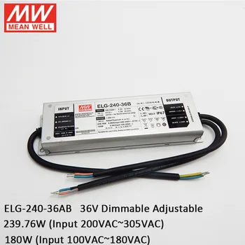 MEAN WELL ELG-240-36AB 240W LED Dimming Power Supply 110V/220VAC to 36VDC 6.66A waterproof IP65 Meanwell Adjustable led driver
MEAN WELL ELG-240-36AB 240W LED Dimming Power Supply 110V/220VAC to 36VDC 6.66A waterproof IP65 Meanwell Adjustable led driver