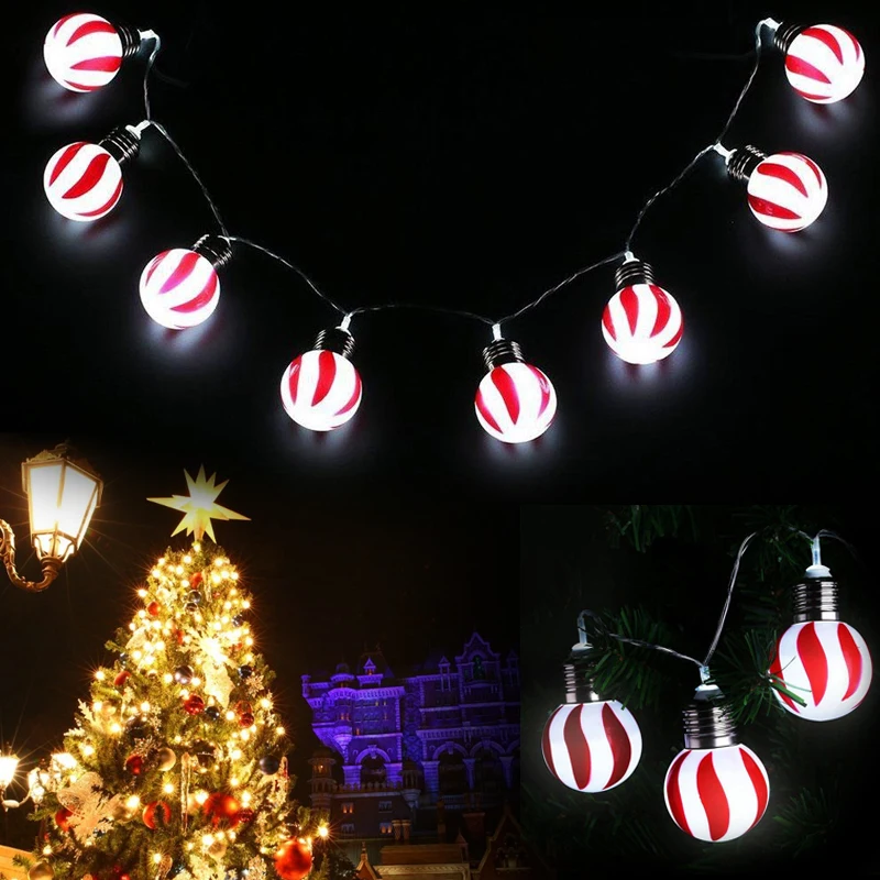Fairy Lights Cold White Xmas Festival Gifts Holiday Lighting Bulb Light String Luminous Battery Powered Outdoor Decor